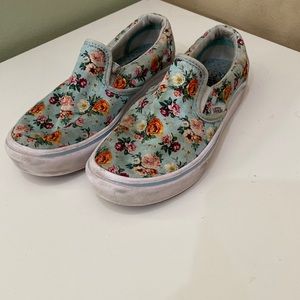 Floral Print Vans. Size 3